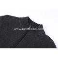Men's Knitted Zip Color Plaited All Textured Pullover